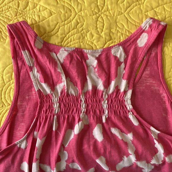 Bass Women’s Coral/Cream Print Racer Back Tee, Size Small - Picture 5 of 5